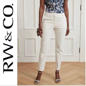 Rw&co White signature cigarette ankle pants Sz 6
